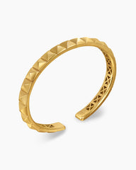 Pyramid Bangle Bracelet in 18K Yellow Gold, 6.5mm