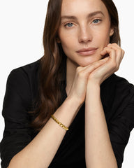 Pyramid Bangle Bracelet in 18K Yellow Gold, 6.5mm