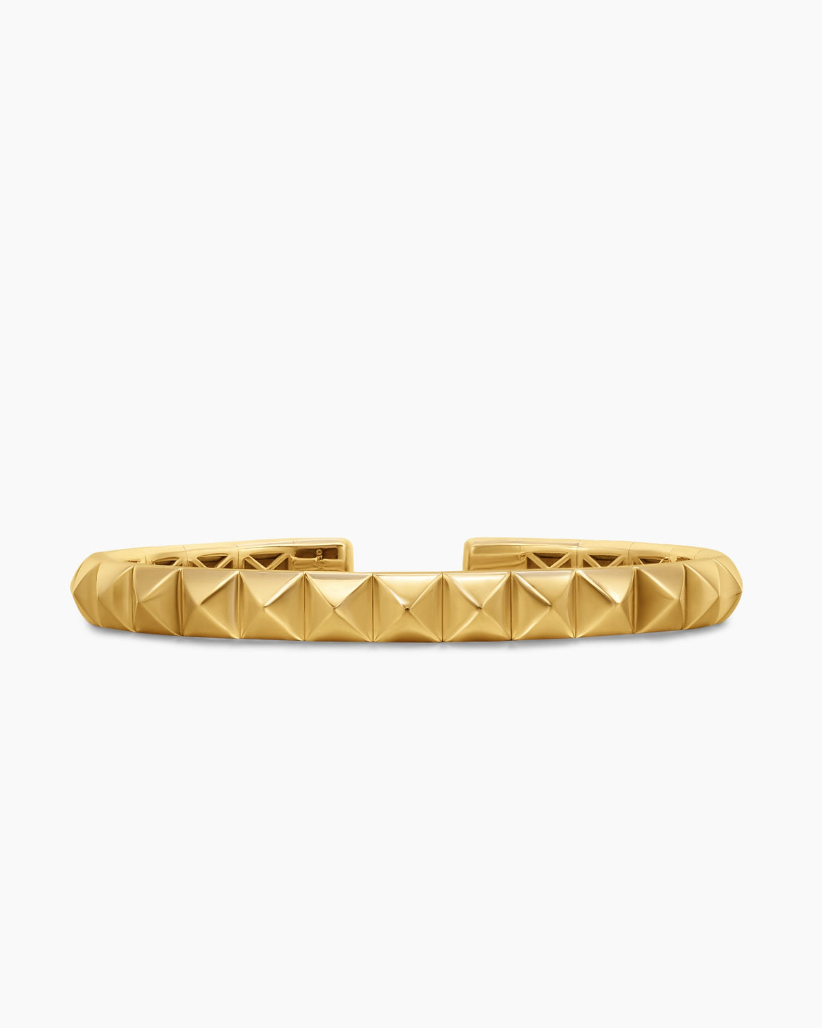 Pyramid Bangle Bracelet in 18K Yellow Gold, 6.5mm
