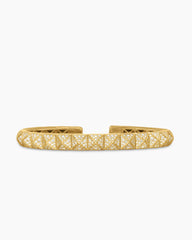Pyramid Bangle Bracelet in 18K Yellow Gold with Diamonds, 6.5mm