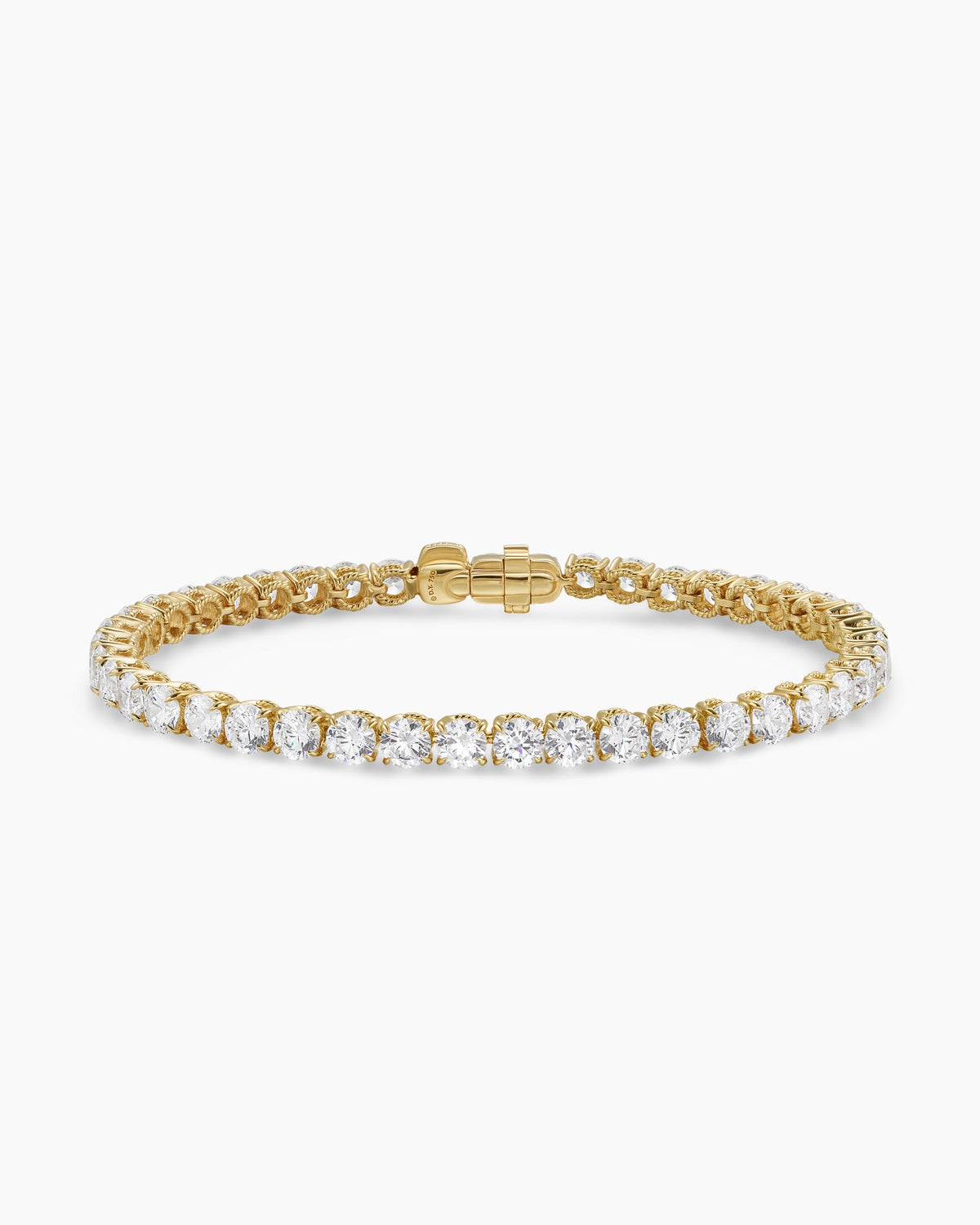 Tennis Bracelet in 18K Yellow Gold with Diamonds, 4mm
