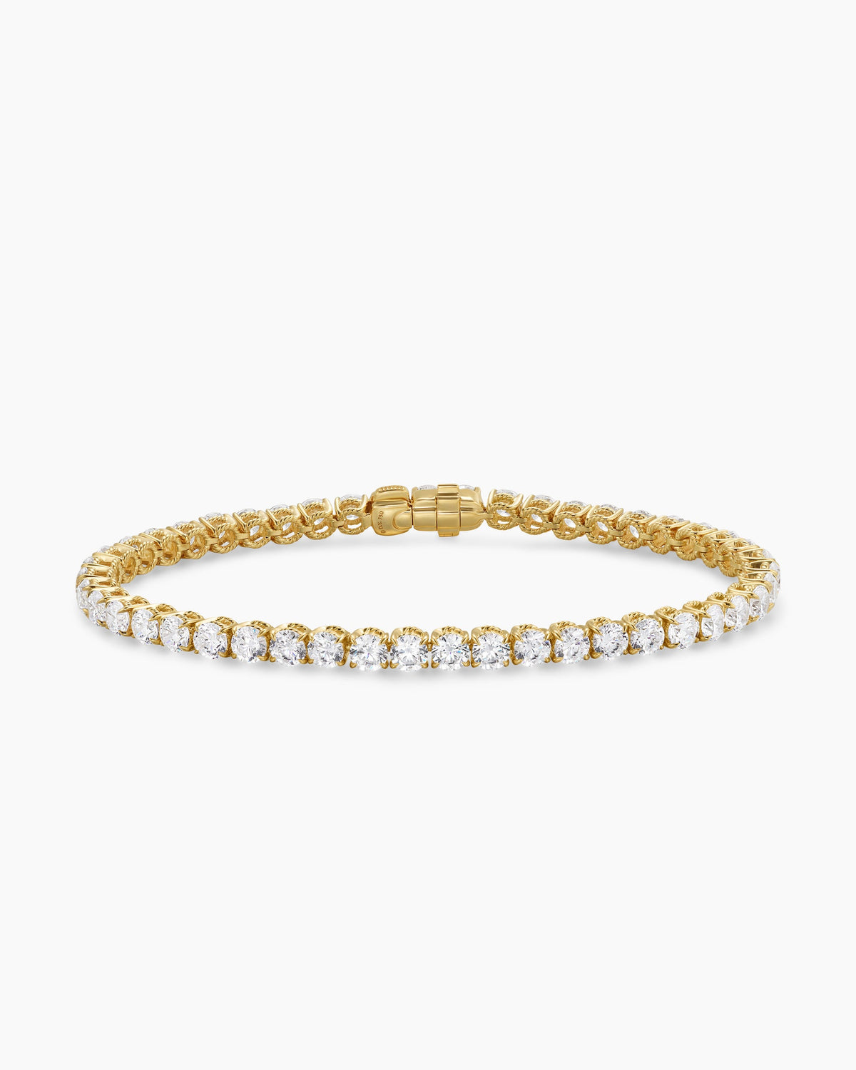 Tennis Bracelet in 18K Yellow Gold with Diamonds, 3.8mm