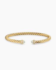 Cablespira® Flex Bracelet in 18K Yellow Gold with Diamonds, 4mm