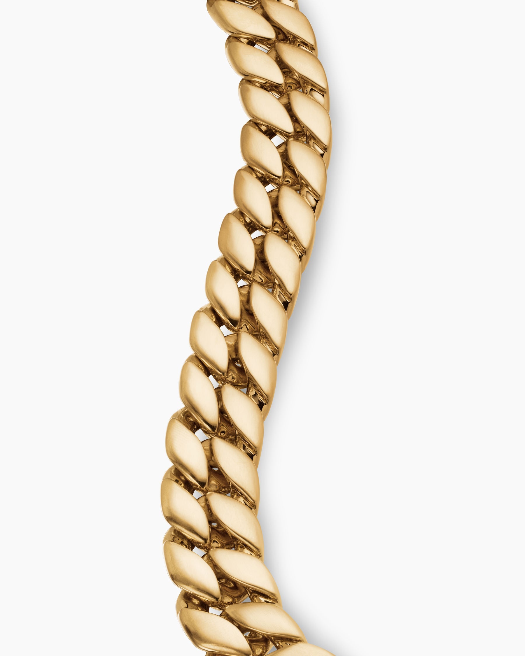 Curb Chain Bracelet in 18K Yellow Gold, 14.5mm