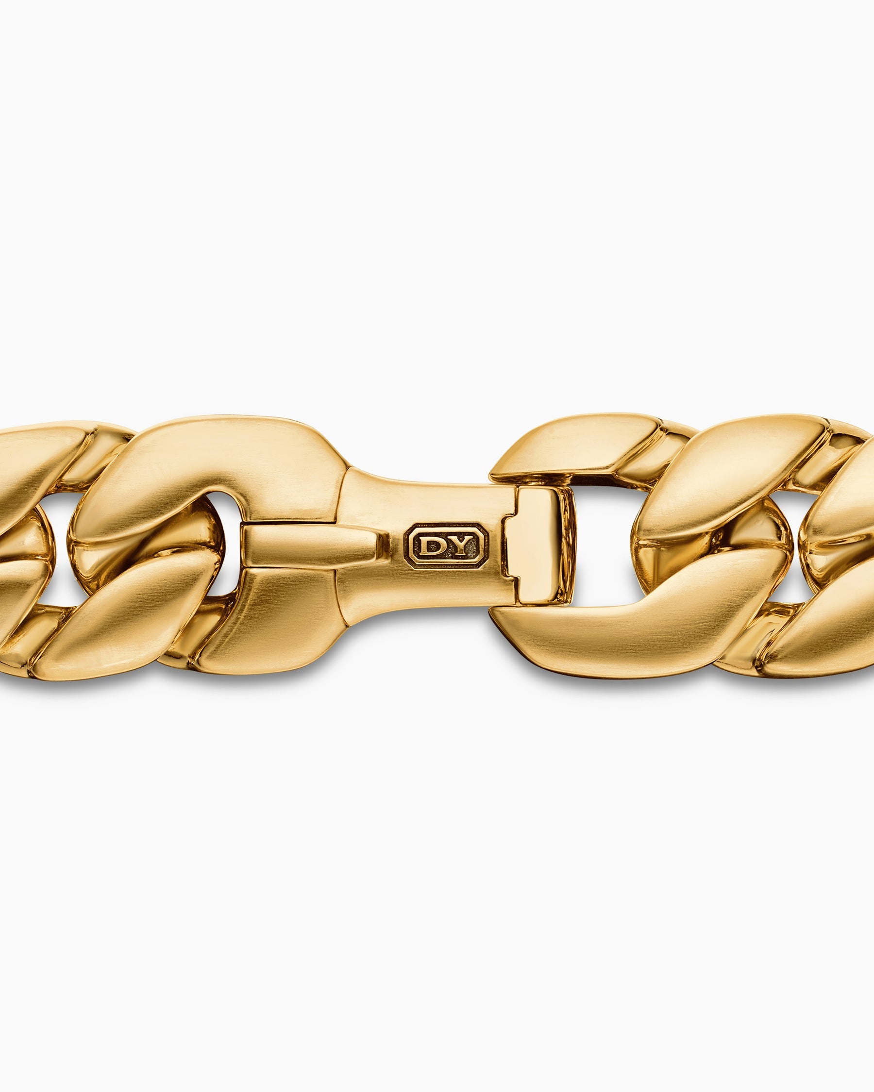 Curb Chain Bracelet in 18K Yellow Gold, 14.5mm