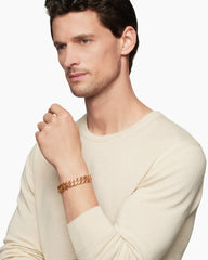 Curb Chain Bracelet in 18K Rose Gold, 14.5mm