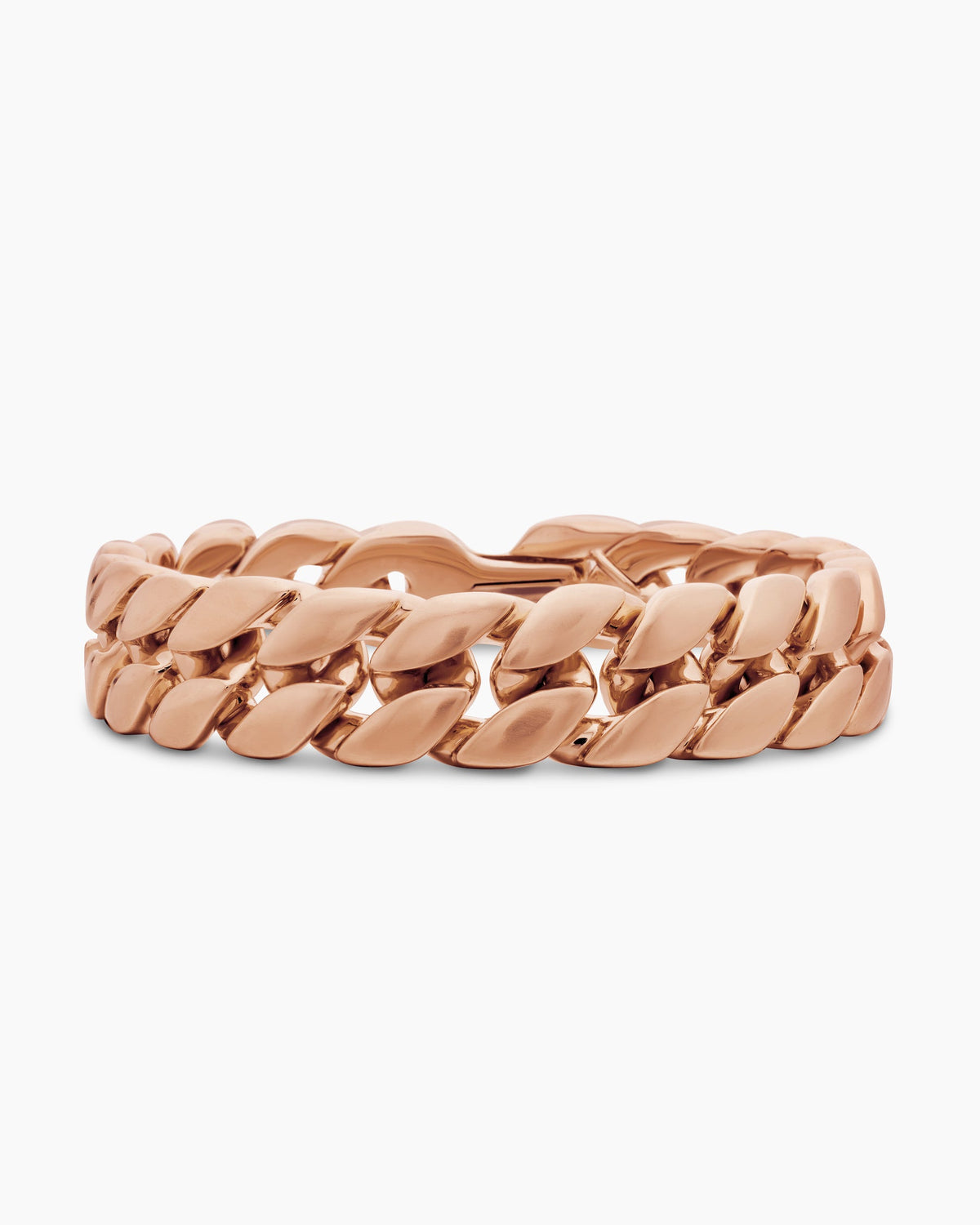 Curb Chain Bracelet in 18K Rose Gold, 14.5mm