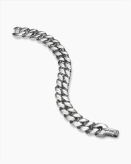 Curb Chain Bracelet in Platinum, 14.5mm