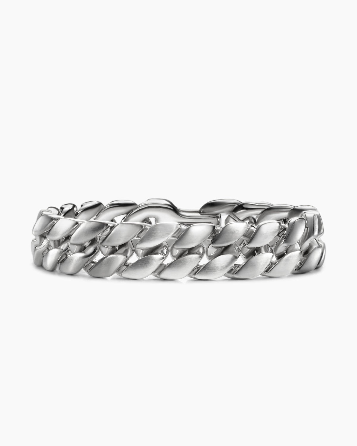 Curb Chain Bracelet in Platinum, 14.5mm