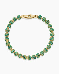 Spiritual Beads Bracelet in 18K Yellow Gold and Pavé Emeralds, 6mm