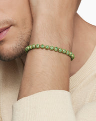 Spiritual Beads Bracelet in 18K Yellow Gold and Pavé Emeralds, 6mm