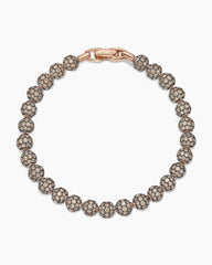 Spiritual Beads Bracelet in 18K Rose Gold and Pavé Cognac Diamonds, 6mm