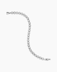 Spiritual Beads Bracelet in Sterling Silver with Pavé Diamonds, 6mm