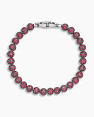 Spiritual Beads Bracelet in Sterling Silver with Pavé Rubies, 6mm