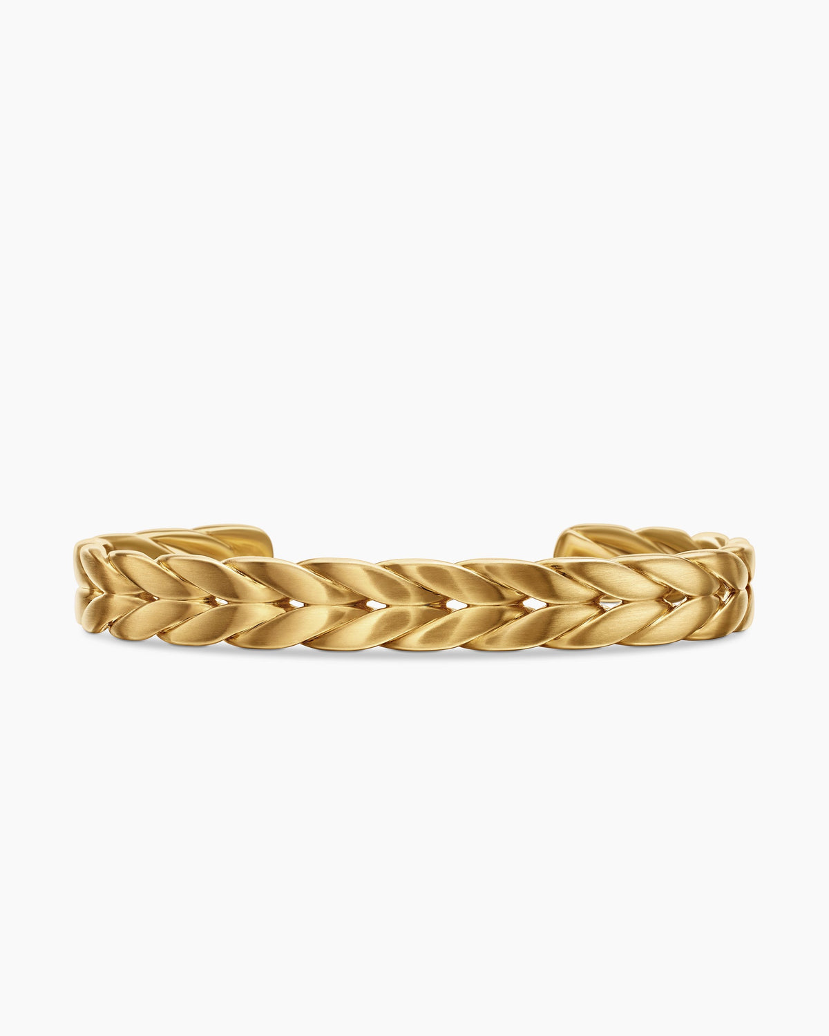 Chevron Cuff Bracelet in 18K Yellow Gold, 9mm