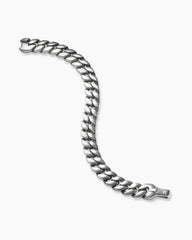 Curb Chain Bracelet in Platinum, 11.5mm
