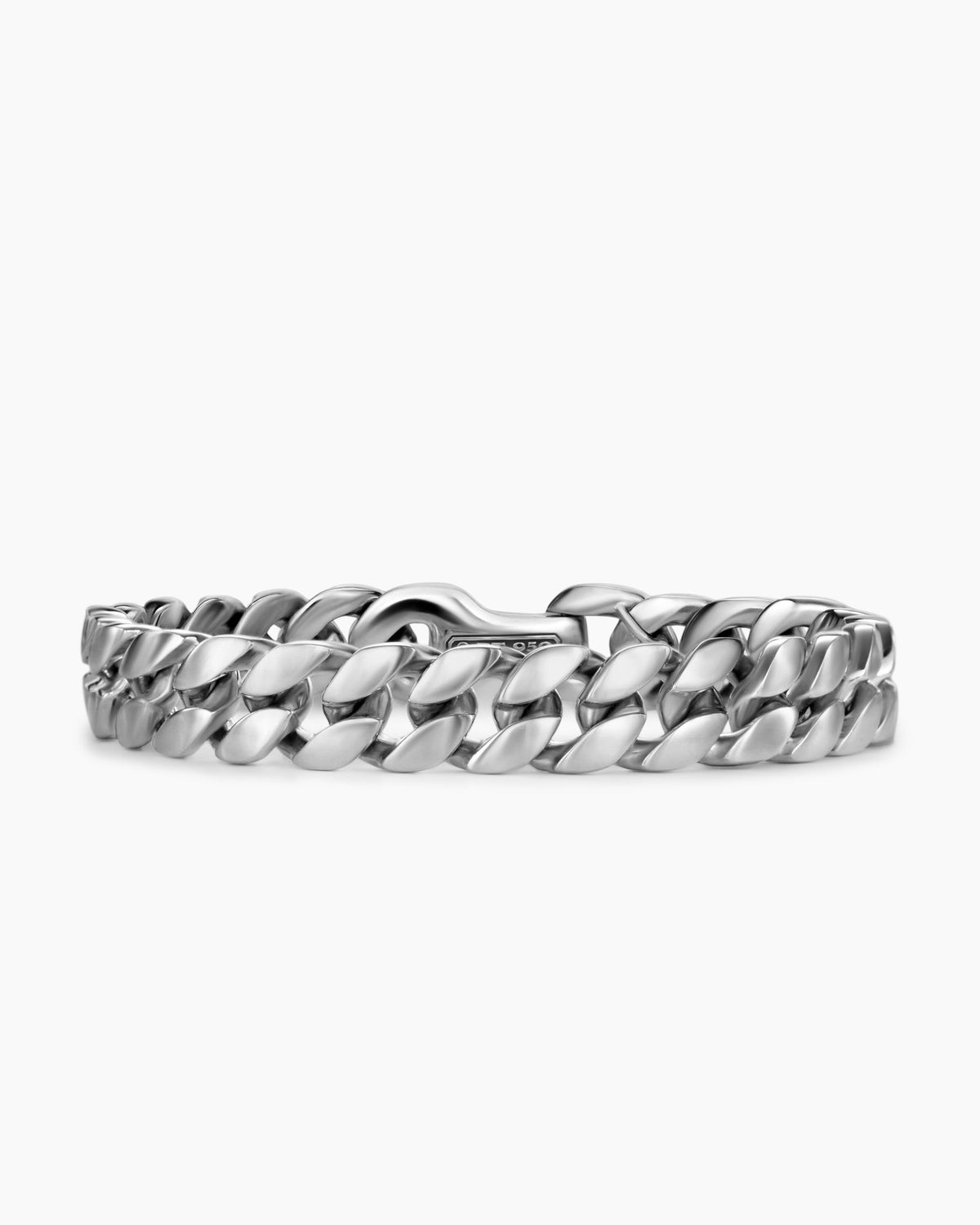 Curb Chain Bracelet in Platinum, 11.5mm