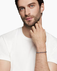 Spiritual Beads Faceted Bracelet in Sterling Silver with Labradorite, 5mm