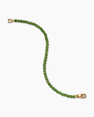 Spiritual Beads Bracelet with Nephrite Jade and 18K Yellow Gold, 4mm