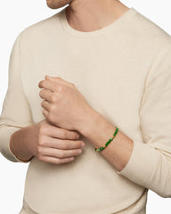 Hex Bead Bracelet with Nephrite Jade and 18K Yellow Gold, 6mm