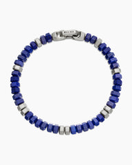 Hex Bead Bracelet in Sterling Silver with Lapis, 6mm
