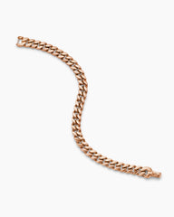 Curb Chain Bracelet in 18K Rose Gold, 8mm