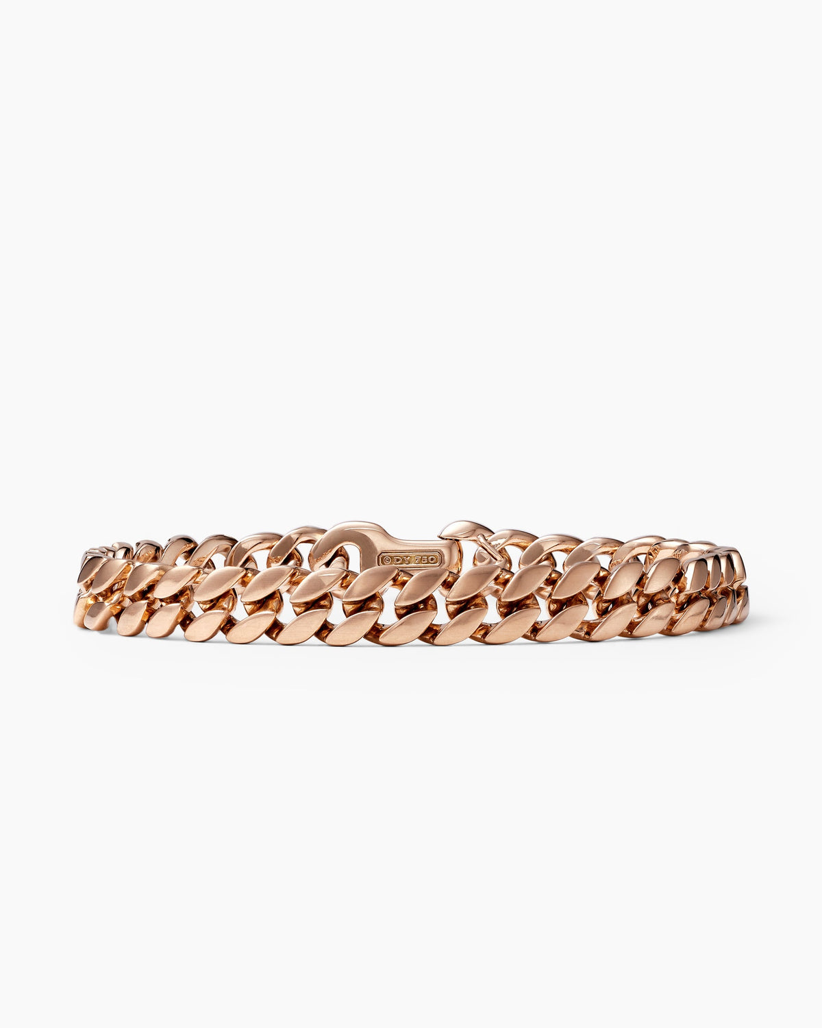 Curb Chain Bracelet in 18K Rose Gold, 8mm