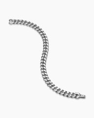 Curb Chain Bracelet in Platinum, 8mm