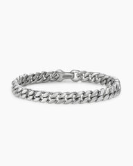Curb Chain Bracelet in Platinum, 8mm