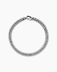 Chevron Bead Bracelet in Sterling Silver, 6mm