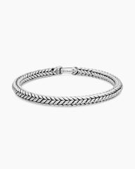 Chevron Bead Bracelet in Sterling Silver, 6mm