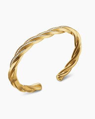 DY Helios™ Cuff Bracelet in 18K Yellow Gold with Diamonds, 6mm