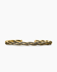 DY Helios™ Cuff Bracelet in 18K Yellow Gold with Forged Carbon, 6mm