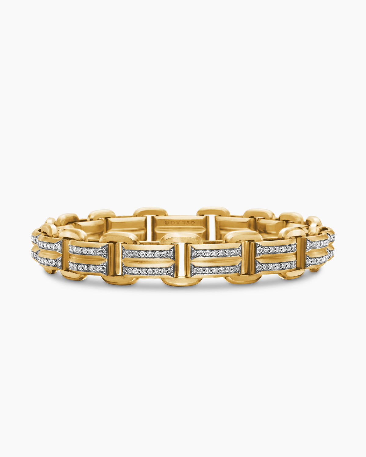 Streamline® Link Bracelet in 18K Yellow Gold with Diamonds, 7.5mm