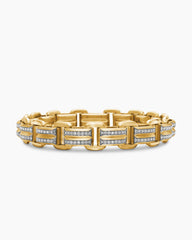 Streamline® Link Bracelet in 18K Yellow Gold with Diamonds, 7.5mm