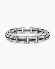 Streamline® Link Bracelet in Sterling Silver with Diamonds, 7.5mm