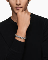 Streamline® Link Bracelet in Sterling Silver with Diamonds, 7.5mm