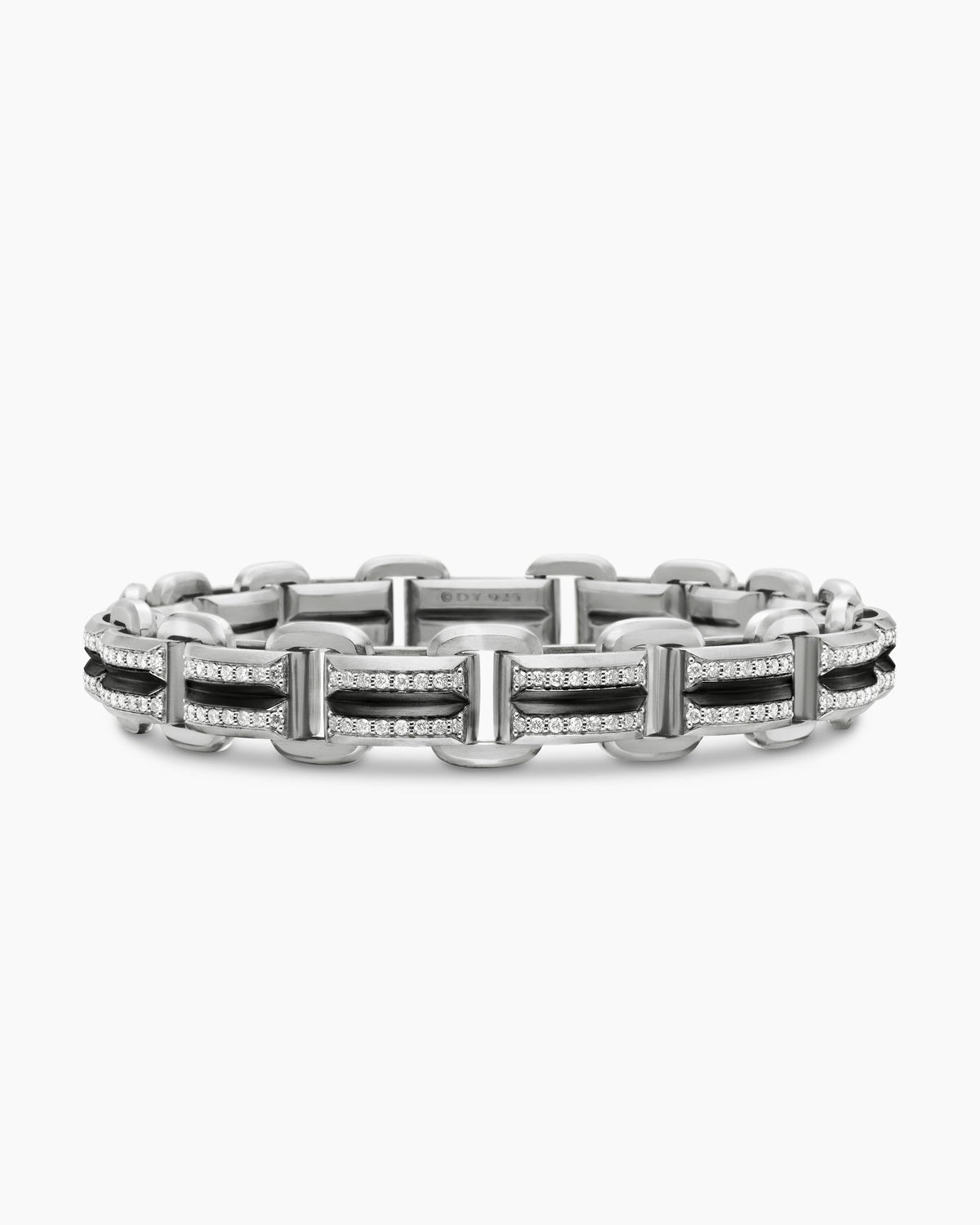 Streamline® Link Bracelet in Sterling Silver with Diamonds, 7.5mm