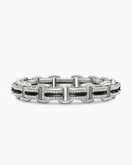 Streamline® Link Bracelet in Sterling Silver with Diamonds, 7.5mm