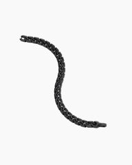 Curb Chain Angular Link Bracelet in Black Titanium, 8.7mm