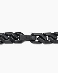 Curb Chain Angular Link Bracelet in Black Titanium, 8.7mm