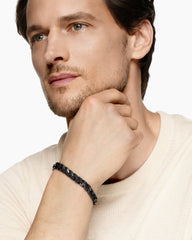 Curb Chain Angular Link Bracelet in Black Titanium, 8.7mm