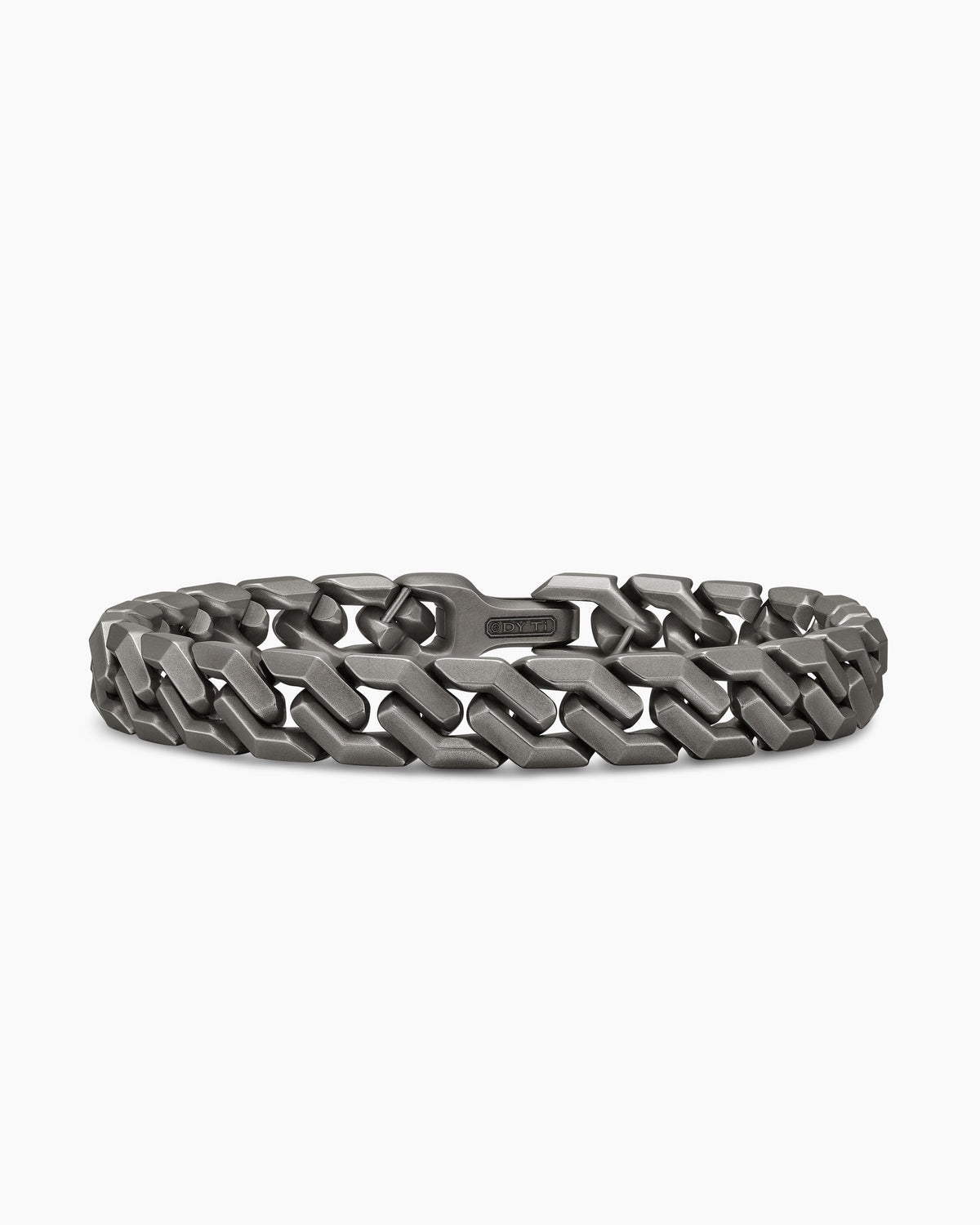 Curb Chain Angular Link Bracelet in Titanium, 8.7mm