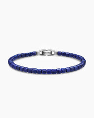 Spiritual Beads Cushion Bracelet in Sterling Silver with Lapis, 4mm