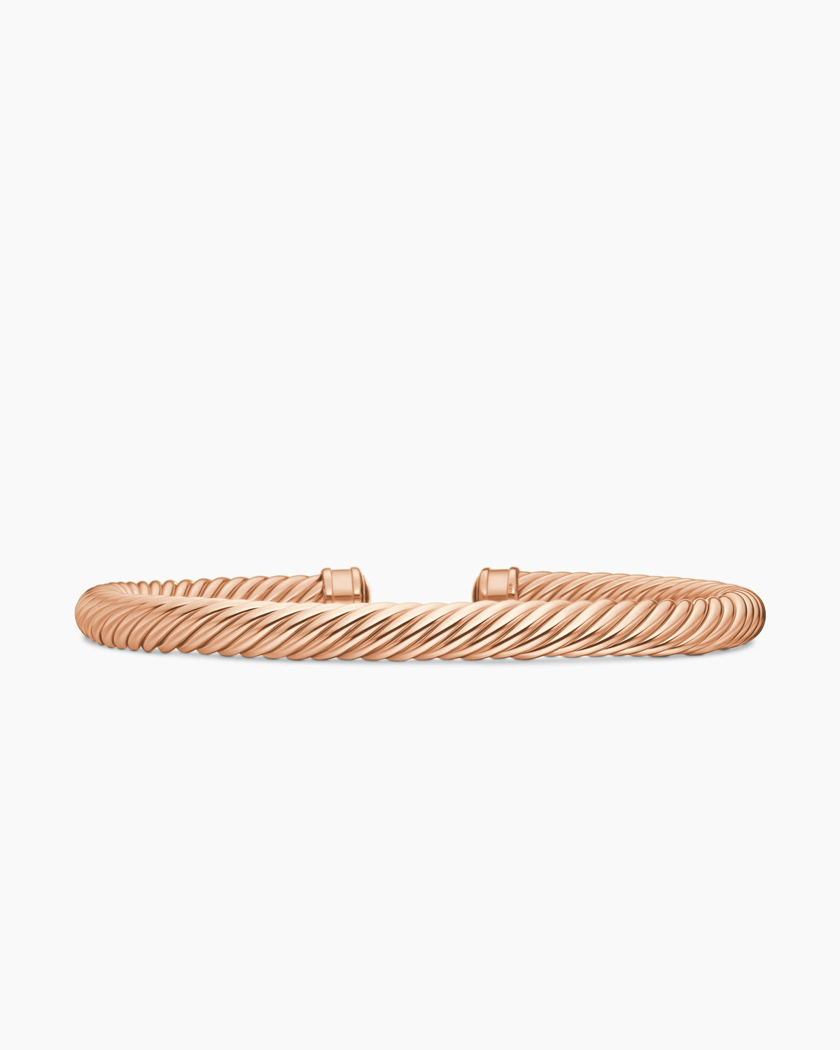 Cable Cuff Bracelet in 18K Rose Gold, 7mm