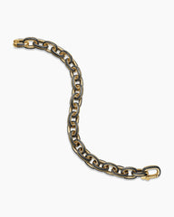 Streamline® Oval Link Bracelet in 18K Yellow Gold with Forged Carbon, 10.8mm