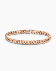 Curb Chain Bracelet in 18K Rose Gold, 6mm