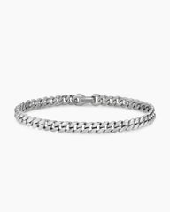 Curb Chain Bracelet in Platinum, 6mm