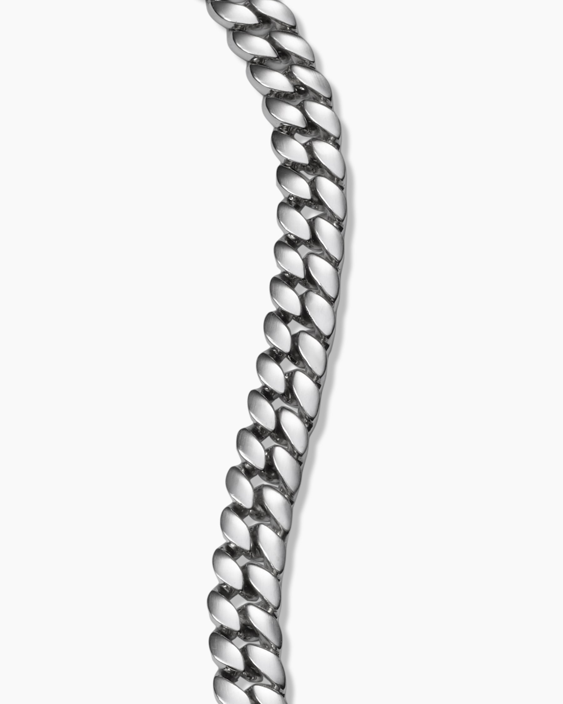 Curb Chain Bracelet in Platinum, 6mm