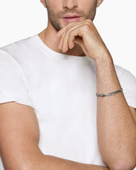 Curb Chain Bracelet in Platinum, 6mm